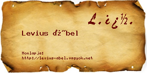 Levius Ábel névjegykártya