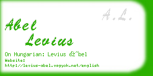 abel levius business card